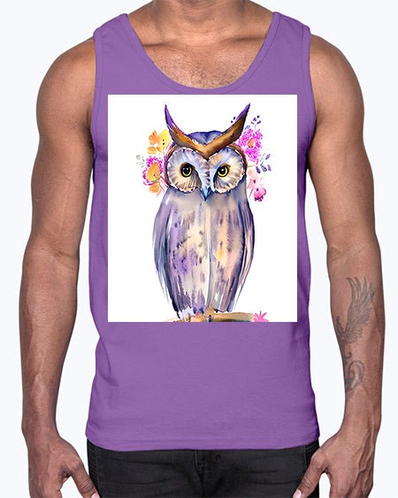 owl 22#- owl- Cotton Tank