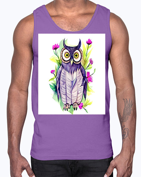 owl 23#- owl- Cotton Tank