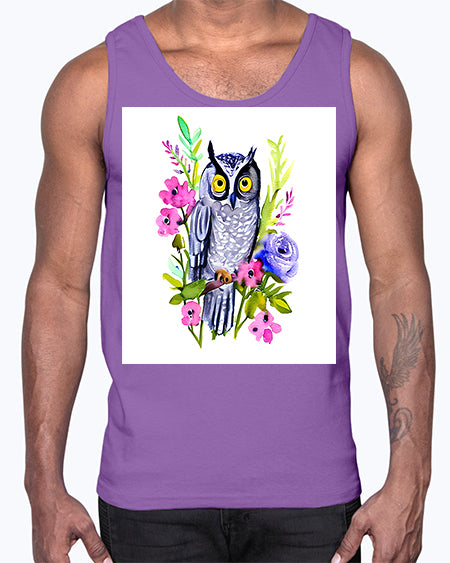 owl 29#- owl- Cotton Tank