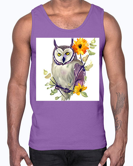 owl 4#- owl- Cotton Tank