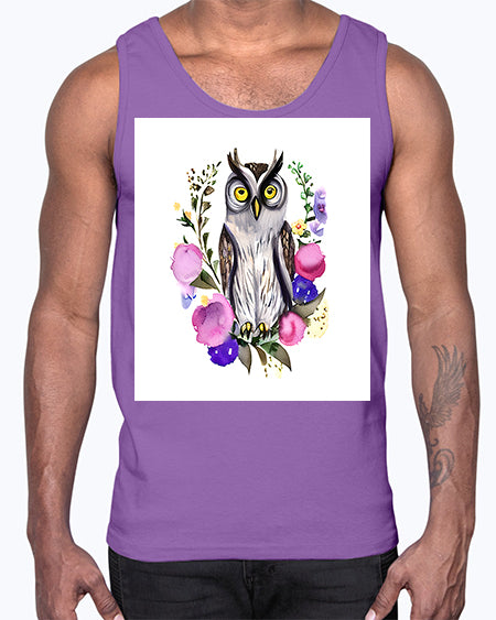 owl 5#- owl- Cotton Tank