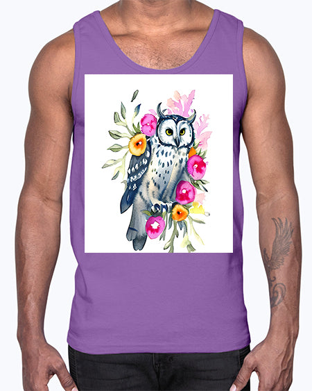 owl 8#- owl- Cotton Tank
