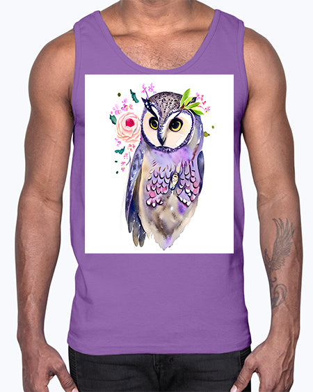 owl 9#- owl- Cotton Tank