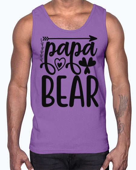 papa bear 209#- bears - animals- Cotton Tank