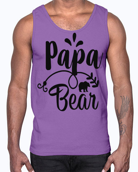 papa bear 215#- bears - animals- Cotton Tank