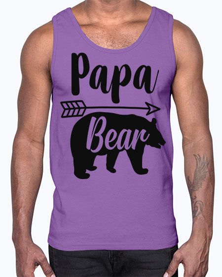 papa bear copy 221#- bears - animals- Cotton Tank