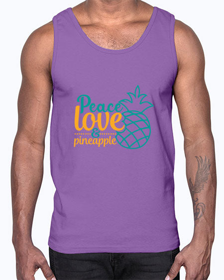 peace love pineapple Style 82#- summer- Cotton Tank