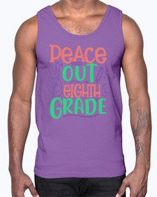 peace out eighth gradee 617#- eighth grade- Cotton Tank