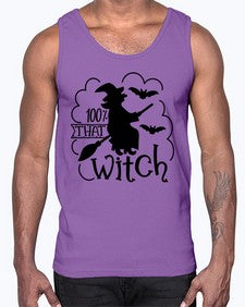 percent that witch 55#- witch- Cotton Tank