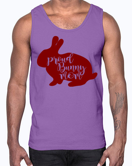 proud bunny mom- rabbit- Cotton Tank