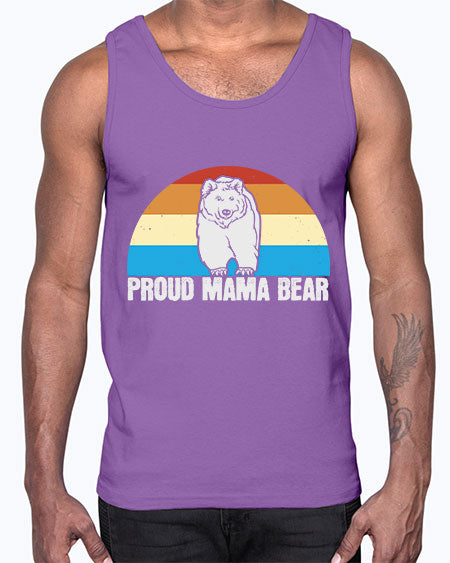 proud mama bear 237#- bears - animals- Cotton Tank