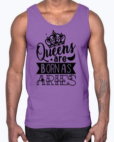 queens are born as Aries 389#- aries- Cotton Tank