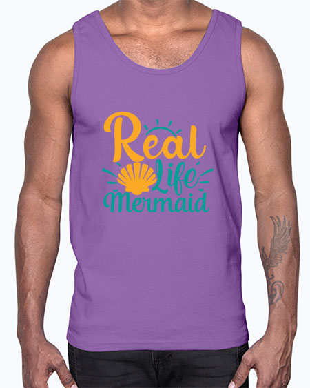 real life mermaid Style 79#- summer- Cotton Tank