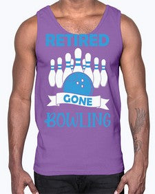 retired gone bowling bowlers 830#- bowling- Cotton Tank