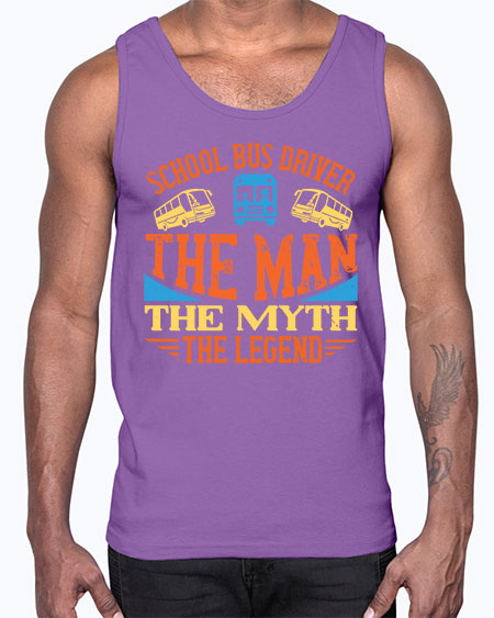 school bus driver the man the myth the legend Style 1373#- Bus Driver- Cotton Tank