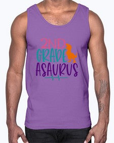 second grade asaurus 808#- second grade- Cotton Tank