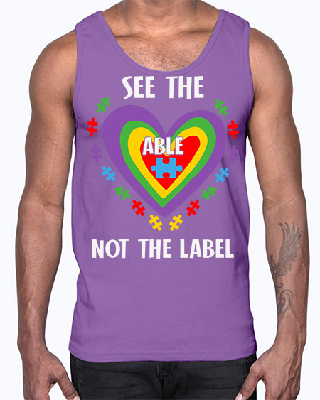see the able not the 115#- autism- Cotton Tank