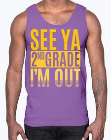 see ya second grade im out 843#- second grade- Cotton Tank