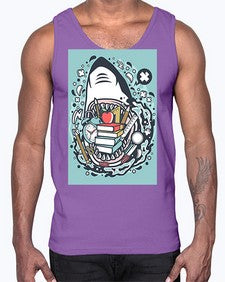 shark school 871#- general school- Cotton Tank