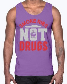 smok ribs not drugs 401#- bbq- Cotton Tank