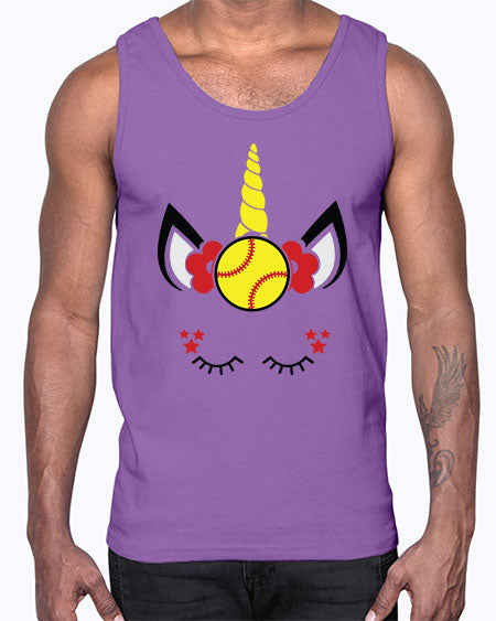 softball unicorn 400#- softball- Cotton Tank