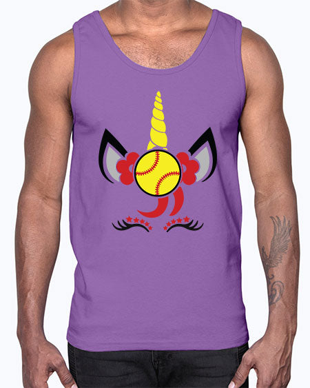 softball unicorn 401#- softball- Cotton Tank