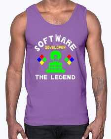 software developer the legend 16#- computer- Cotton Tank