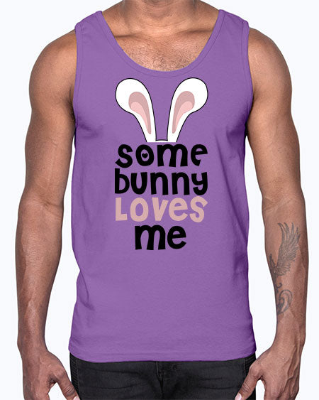 some bunny loves me- rabbit- Cotton Tank