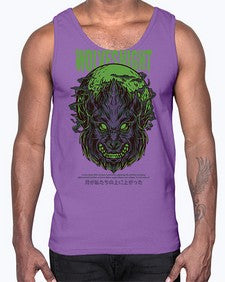 source wolves night 1104#- art pop art- Cotton Tank