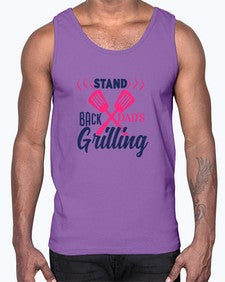 stand back dads grilling 1564#- bbq- Cotton Tank