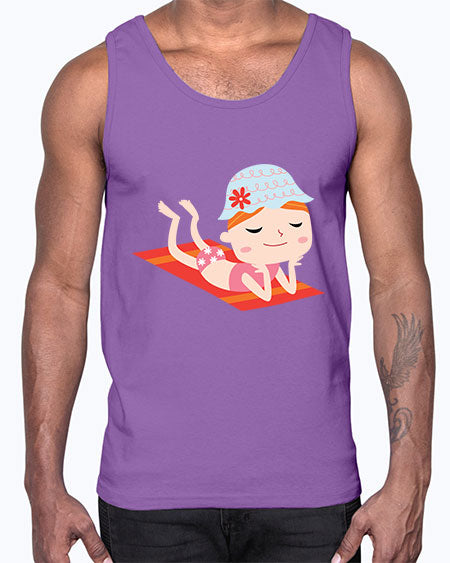 summer characters 59#- summer- Cotton Tank