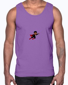 super kid 5#- black boys or men- Cotton Tank