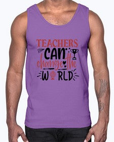 teachers ca change the world Style 389#- teacher- Cotton Tank