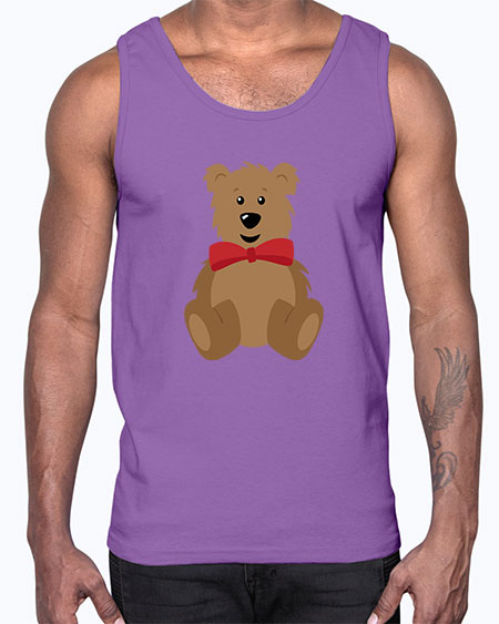 teddy bear 261#- bears - animals- Cotton Tank