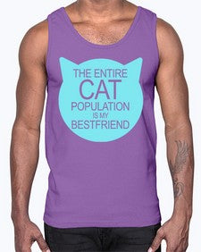 the entire cat popluation is my bestfriend- cats- Cotton Tank