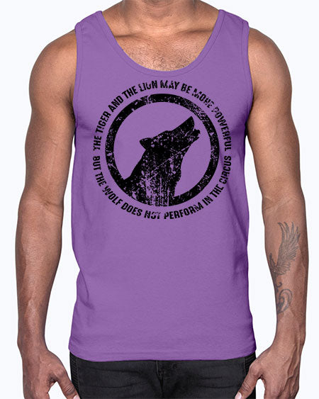 the tiger and the lion may be more powerful- wolf- Cotton Tank