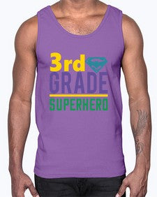third Grade Superhero 976#- third grade- Cotton Tank