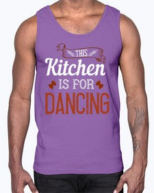 this kitchen is for dancing 433#- cooking- Cotton Tank