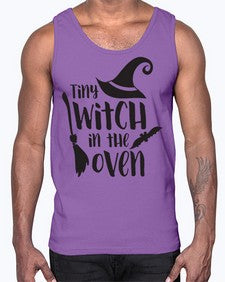 tiny witch in the oven 18#- witch- Cotton Tank