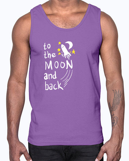 to the moon and back 9#- moon- Cotton Tank