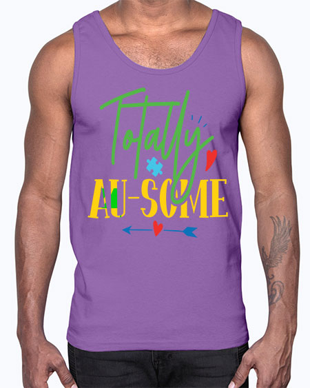 totally ausome Style 1#- autism- Cotton Tank