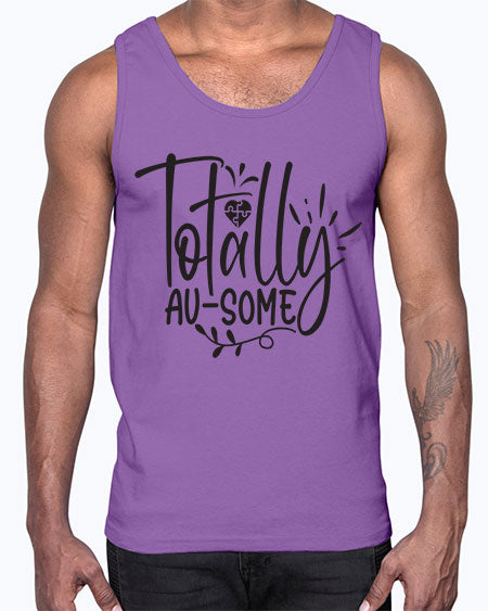 totally ausome Style 2#- autism- Cotton Tank