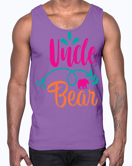 uncle bear 283#- bears - animals- Cotton Tank