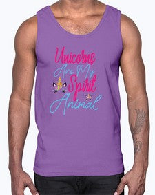 unicorns are my spirit animal 526#- unicorn- Cotton Tank
