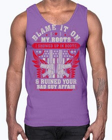 veteran showed up in boots 1198#- western- Cotton Tank