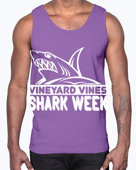 vineyard vines Shark Week Style 8#- shark-fish- Cotton Tank
