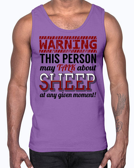 warning this person may talk about- sheep- Cotton Tank