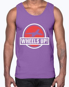 wheels up  50#- airplane- Cotton Tank