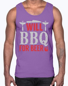 will bbq for beer 475#- bbq- Cotton Tank