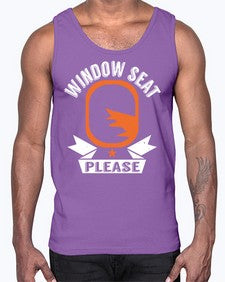 window seat please  51#- airplane- Cotton Tank